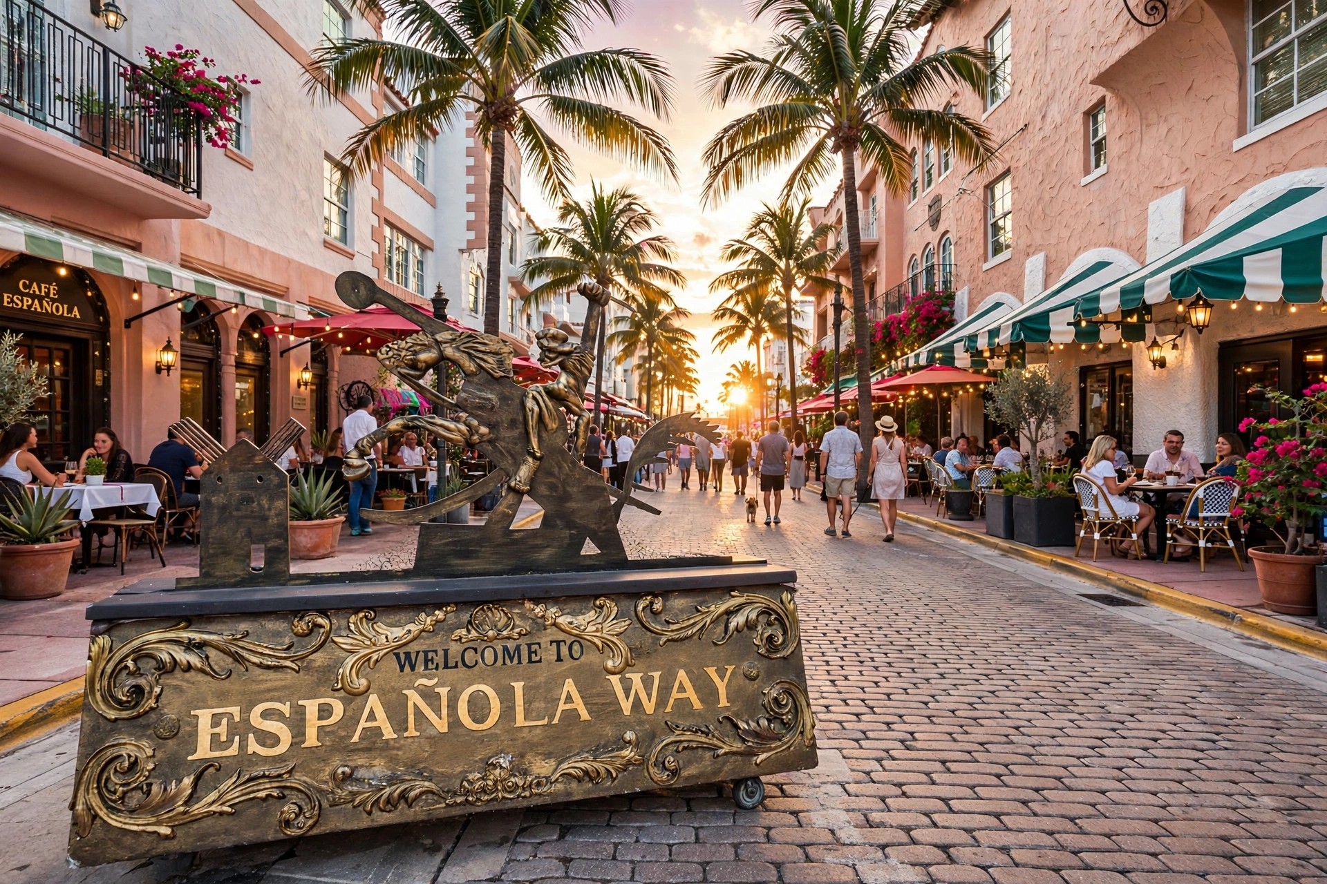 Española Way en Miami Beach